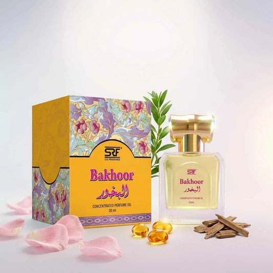 SRF Bakhoor Concentrated Perfume Oil 20ml, Long Lasting Attar for Men & Women, Alcohol Free Arabic Fragrance - GEHNA OFFICIAL