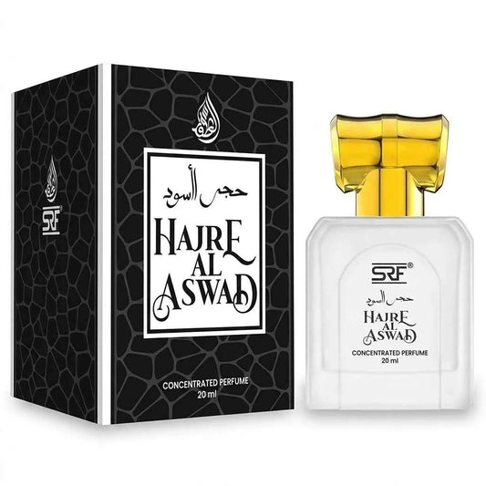 SRF Hajre Al Aswad Concentrated Perfume Oil 20ml, Long Lasting Attar for Men & Women, Alcohol Free Arabic Fragrance - GEHNA OFFICIAL