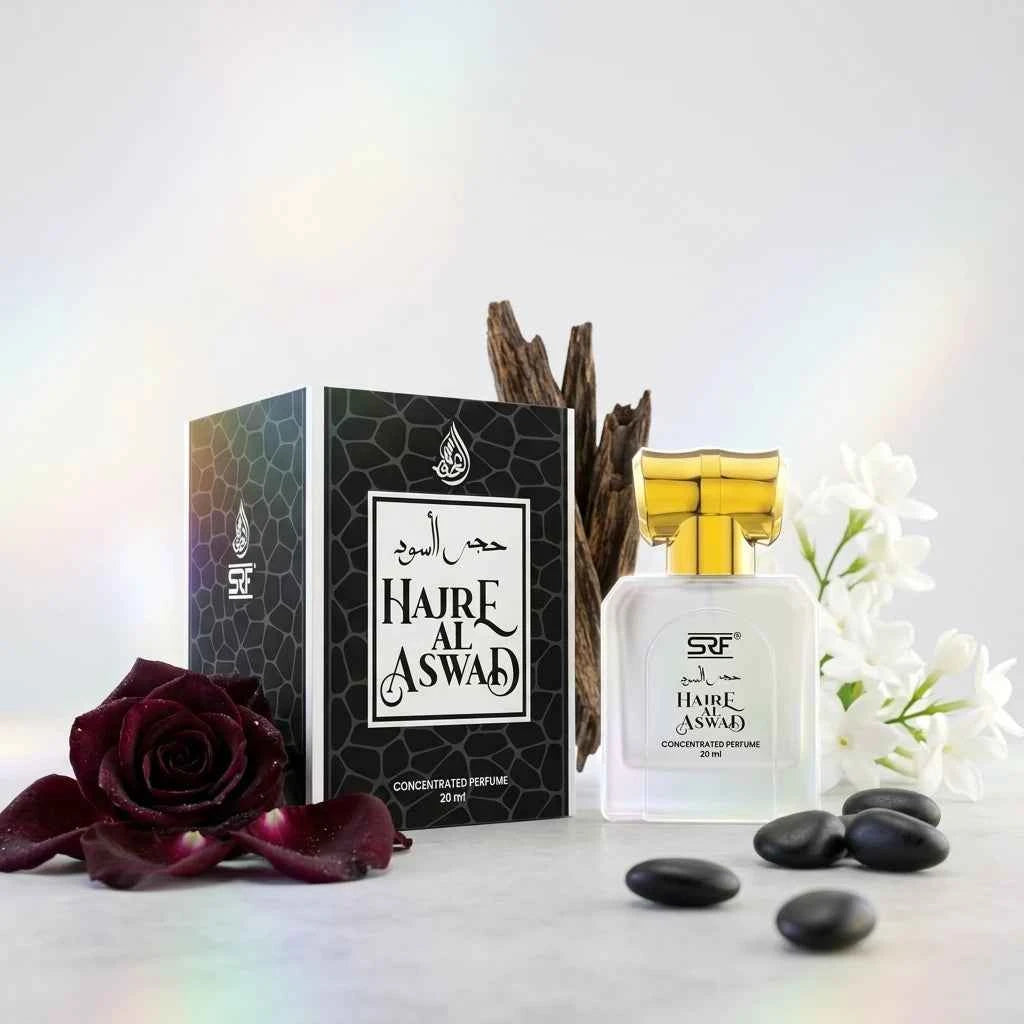srf hajre al aswad concentrated perfume oil 20ml, long lasting attar for men & women, alcohol free arabic fragrance