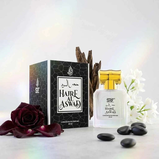 SRF Hajre Al Aswad Concentrated Perfume Oil 20ml, Long Lasting Attar for Men & Women, Alcohol Free Arabic Fragrance - GEHNA OFFICIAL