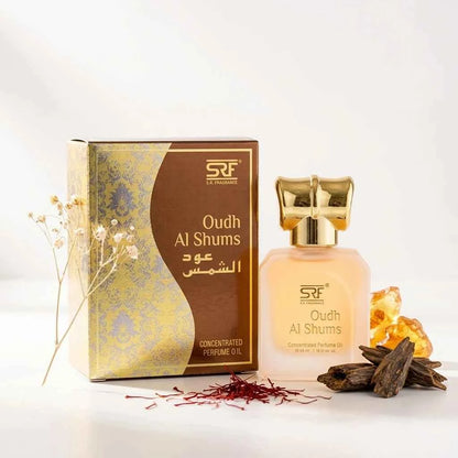 SRF Oudh Al Shums Concentrated Perfume Oil 20ml, Long Lasting Attar for Men & Women, Alcohol Free Arabic Fragrance