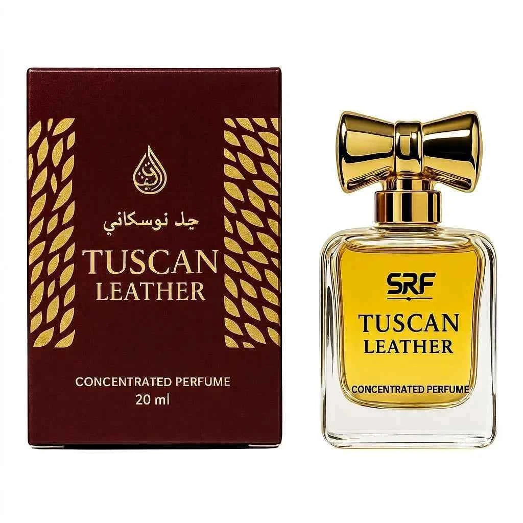 SRF Tuscan Leather Concentrated Perfume Oil 20ml, Long Lasting Attar for Men & Women, Alcohol Free Luxury Fragrance