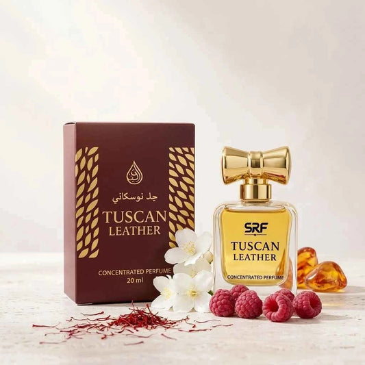SRF Tuscan Leather Concentrated Perfume Oil 20ml, Long Lasting Attar for Men & Women, Alcohol Free Luxury Fragrance - GEHNA OFFICIAL
