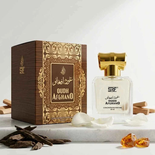 SRF Oudh Afghano Concentrated Perfume Oil 20ml, Long Lasting Attar for Men & Women, Alcohol Free Arabic Fragrance - GEHNA OFFICIAL