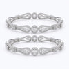Elevate Your Elegance with Our Silver Plated Teardrop Bangles Set