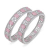 Elegant Pink Cat Eye Designer Bangles Set - Silver Plated Luxury for Women