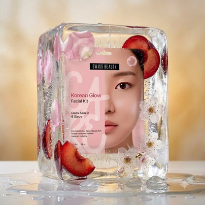 Swiss Beauty Korean Glow Facial Kit, 6 Step Glass Skin Facial