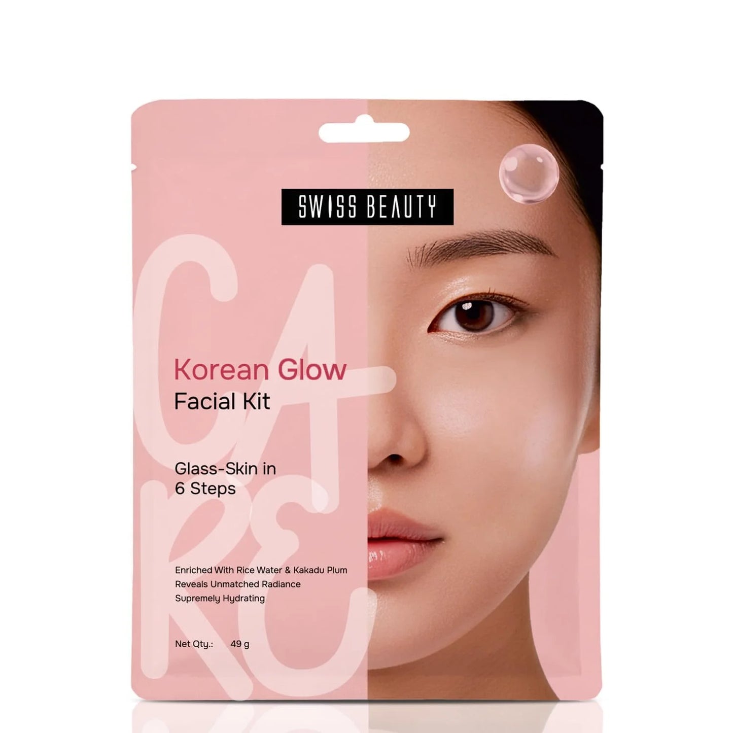 swiss beauty korean glow facial kit, 6 step glass skin facial