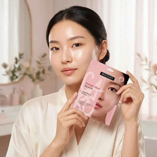 Swiss Beauty Korean Glow Facial Kit, 6 Step Glass Skin Facial