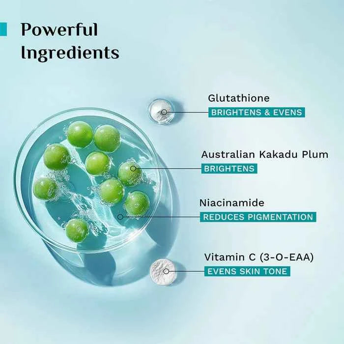 pilgrim vitamin c brightening gel face wash | with niacinamide, glutathione & australian kakadu plum | deep cleansing face wash | all skin types | 100ml