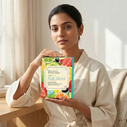 Blossom Kochhar Aroma Magic 5 Step Fruit Facial Kit, Salon Facial Kit for Instant Glow, Single Use, All Skin Types - GEHNA OFFICIAL