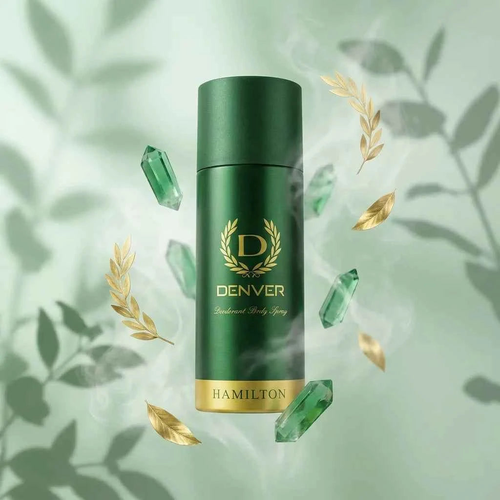 Denver Hamilton Deodorant Body Spray for Men 150ml Long Lasting Freshness