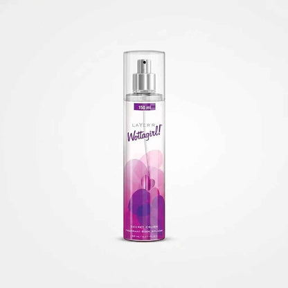 Layer'r Wottagirl Secret Crush Perfumed Body Splash for Women 150ml Long Lasting Fragrance Mist
