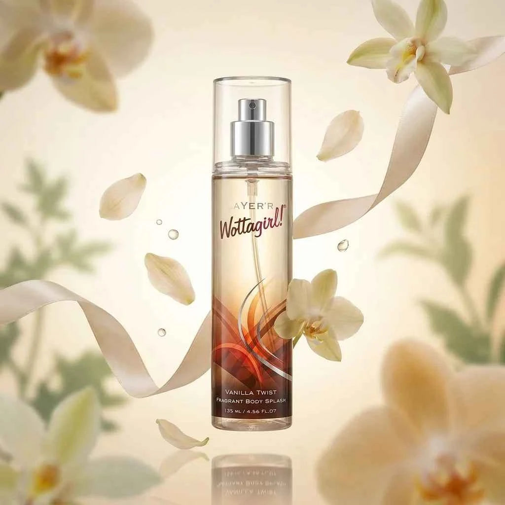 layer'r wottagirl vanilla twist perfumed body splash for women 135ml long lasting fragrance mist