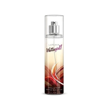 Layer'r Wottagirl Vanilla Twist Perfumed Body Splash for Women 135ml Long Lasting Fragrance Mist