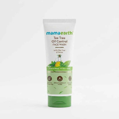 Mamaearth Tea Tree Oil Control Face Wash 100ml with Tea Tree & Neem | Oil Control Face Wash for Normal to Oily Skin