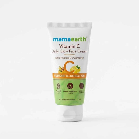 Mamaearth Vitamin C Daily Glow Face Cream 35g with Vitamin C & Turmeric | Brightening Face Moisturizer for Skin Illumination - GEHNA OFFICIAL