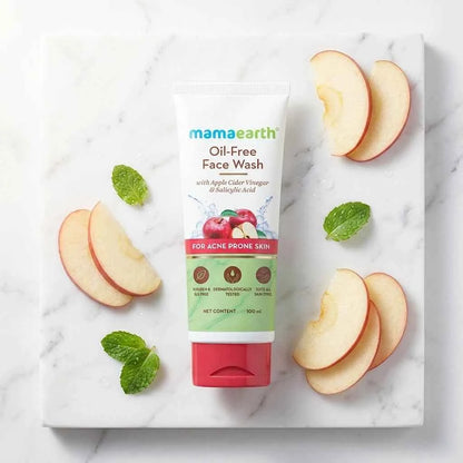 Mamaearth Oil Free Face Wash 100ml with Apple Cider Vinegar &amp; Salicylic Acid | Oil Control Face Wash for Acne Prone Skin