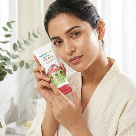 Mamaearth Oil Free Face Wash 100ml with Apple Cider Vinegar &amp; Salicylic Acid | Oil Control Face Wash for Acne Prone Skin - GEHNA OFFICIAL