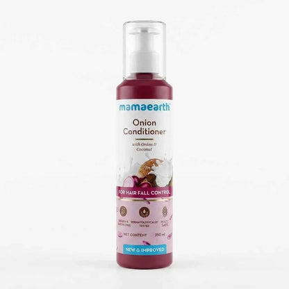 Mamaearth Onion Conditioner 250ml with Onion & Coconut | Hair Fall Control Conditioner for Strong, Smooth & Healthy Hair
