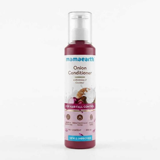 Mamaearth Onion Conditioner 250ml with Onion & Coconut | Hair Fall Control Conditioner for Strong, Smooth & Healthy Hair - GEHNA OFFICIAL
