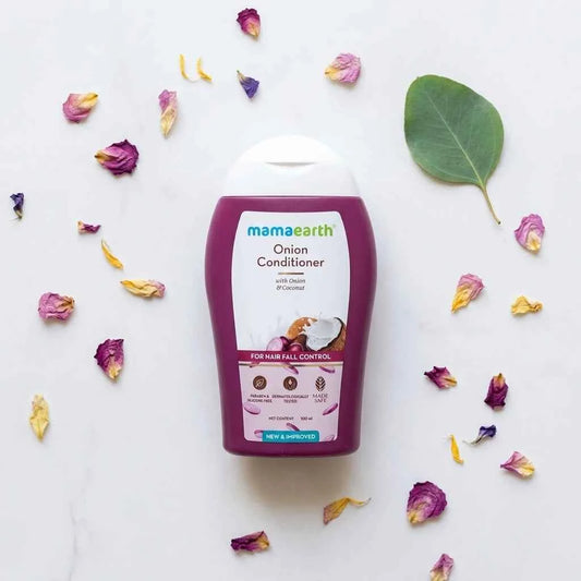 Mamaearth Onion Conditioner 100ml with Onion & Coconut | Hair Fall Control Conditioner for Strong, Smooth & Healthy Hair - GEHNA OFFICIAL