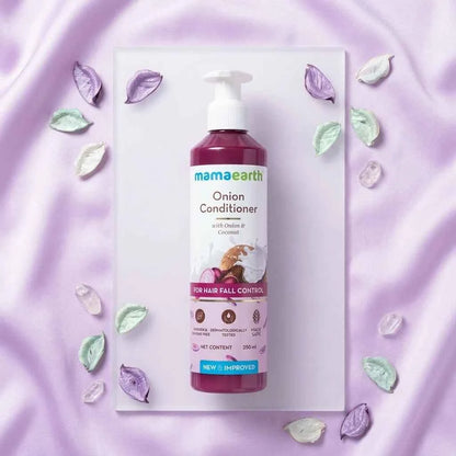 Mamaearth Onion Conditioner 250ml with Onion & Coconut | Hair Fall Control Conditioner for Strong, Smooth & Healthy Hair