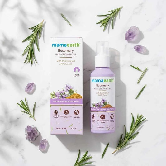 Mamaearth Rosemary Hair Growth Oil 100ml with Rosemary & Methi Dana | Hair Growth Oil for Stronger, Thicker & Healthier Hair - GEHNA OFFICIAL