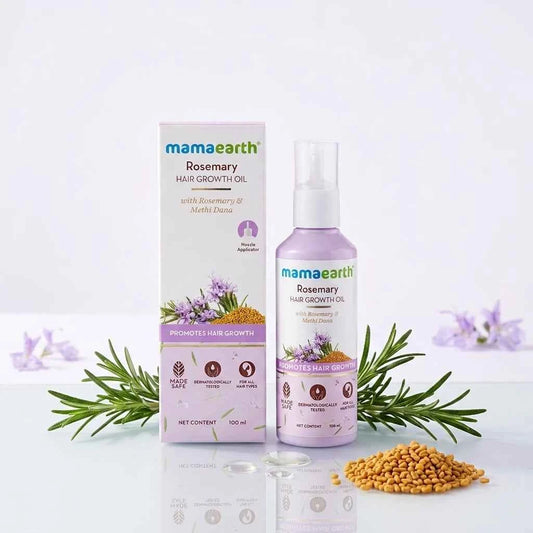Mamaearth Rosemary Hair Growth Oil 100ml with Rosemary & Methi Dana | Hair Growth Oil for Stronger, Thicker & Healthier Hair - GEHNA OFFICIAL