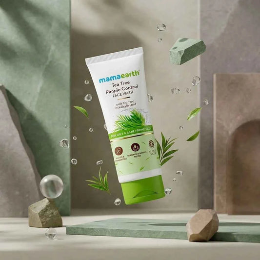 Mamaearth Tea Tree Pimple Control Face Wash 50ml with Tea Tree & Salicylic Acid | Face Wash for Oily & Acne Prone Skin - GEHNA OFFICIAL