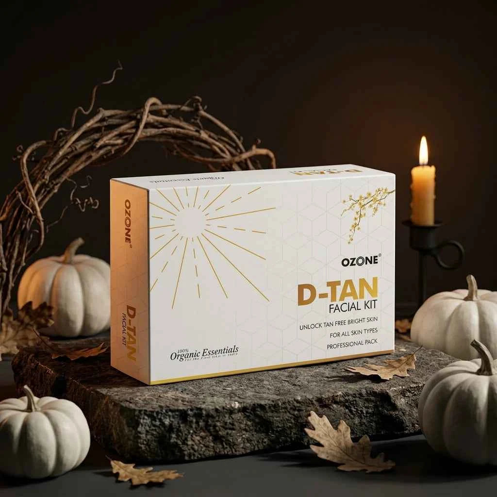 ozone d tan facial kit for all skin types, professional de tan facial kit for bright & radiant skin