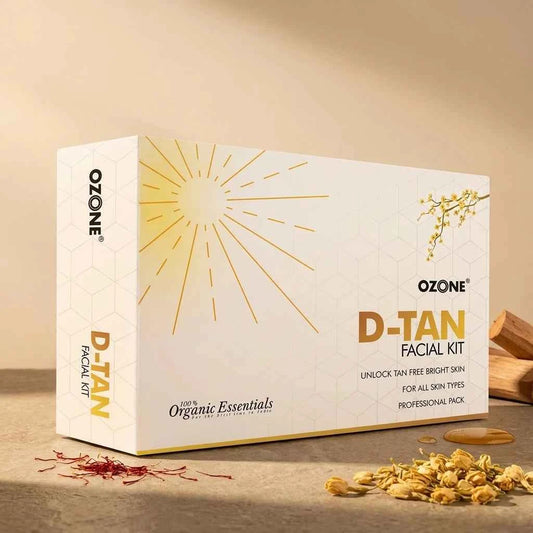 Ozone D Tan Facial Kit for All Skin Types, Professional De Tan Facial Kit for Bright & Radiant Skin - GEHNA OFFICIAL