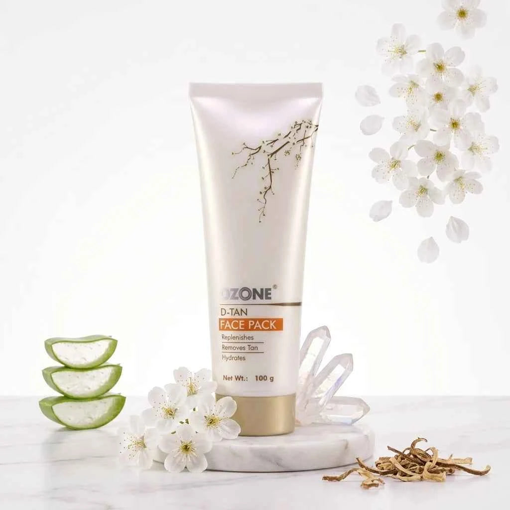 ozone d tan face pack 100g | de tan face pack for brighter, hydrated & refreshed skin