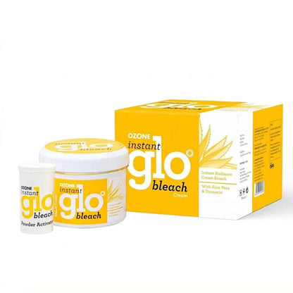 Ozone Instant Glo Bleach Cream with Aloe Vera & Turmeric | Instant Radiance Facial Bleach