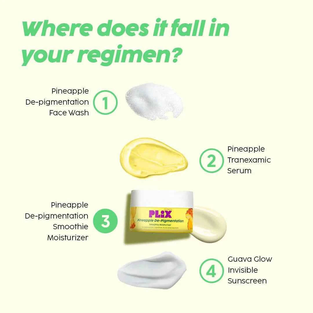 plix pineapple de-pigmentation moisturizer – 2% alpha arbutin & symwhite+ (50g) - gehna official