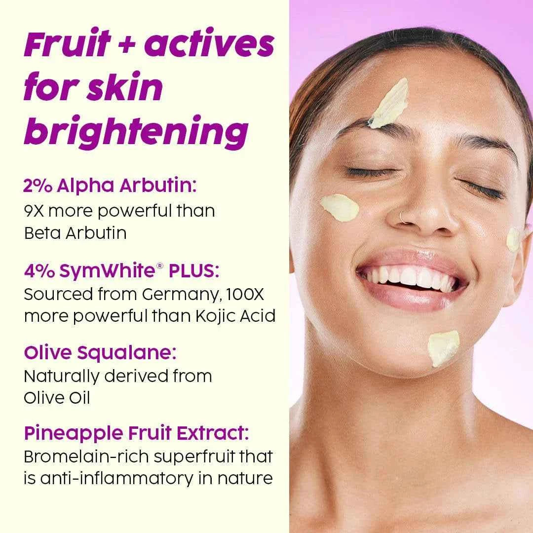PLIX Pineapple De-Pigmentation Moisturizer – 2% Alpha Arbutin & SymWhite+ (50g) - GEHNA OFFICIAL