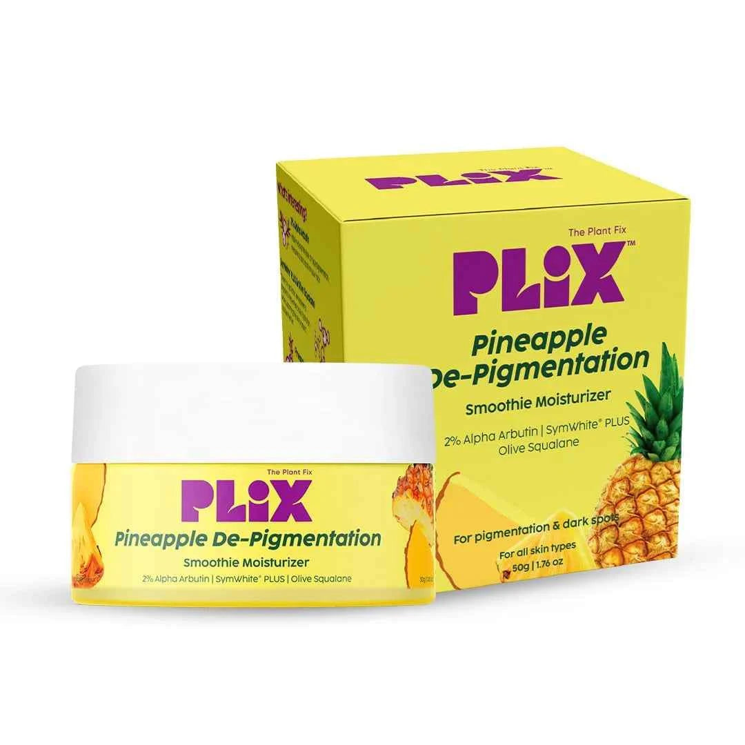 plix pineapple de-pigmentation moisturizer – 2% alpha arbutin & symwhite+ (50g) - gehna official