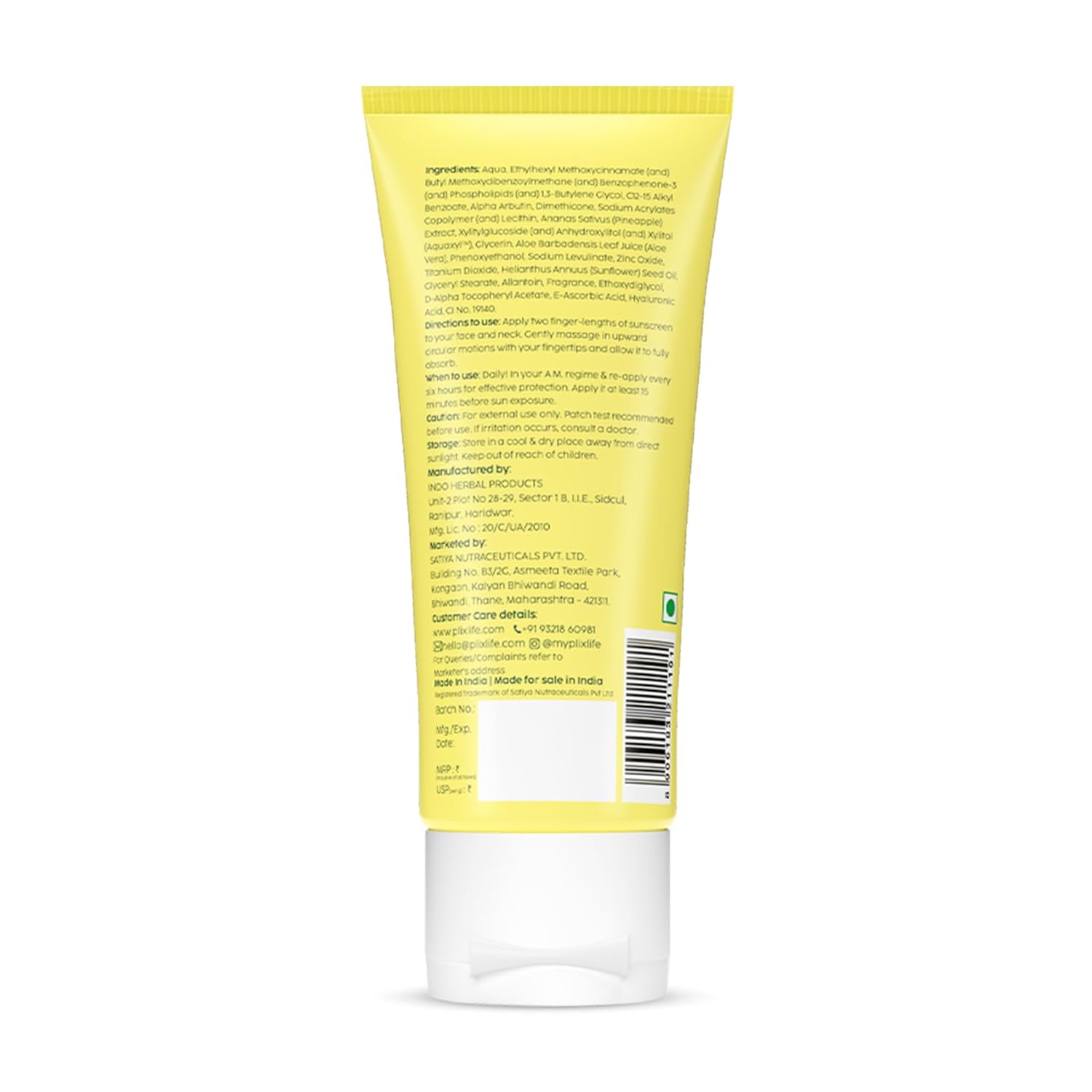 LIX Pineapple Depigmentation Dewy Sunscreen – SPF 50 PA++++ (50g) - GEHNA OFFICIAL