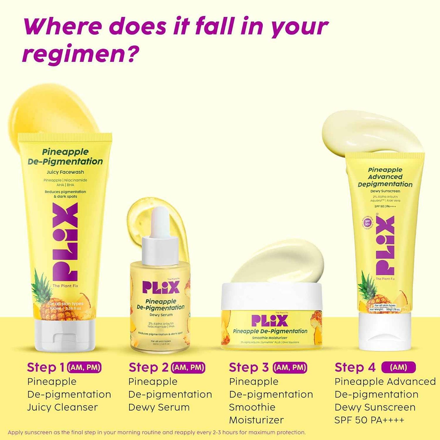 lix pineapple depigmentation dewy sunscreen – spf 50 pa++++ (50g) - gehna official