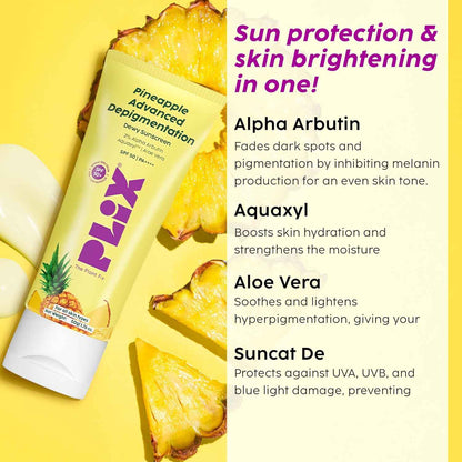 LIX Pineapple Depigmentation Dewy Sunscreen – SPF 50 PA++++ (50g) - GEHNA OFFICIAL