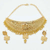 Dazzling Gold Plated Floral Choker Necklace Set - Enhance Your Elegance