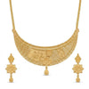 Premium Gold Plated Floral Heritage Statement Necklace Set for Women | Luxury Designer Wedding Jewellery