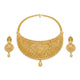 Premium Gold Plated Royal Floral Statement Necklace Set for Women | Luxury Designer Wedding Jewellery - GEHNA OFFICIAL
