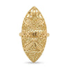 Vintage Floral Statement Ring | Premium Gold Plated Adjustable Cocktail Ring for Women