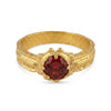 Elevate Your Elegance with the Red Stone Gold Plated Ring for Women