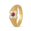 Elegant Ruby Gold Plated Floral Ring for Women | Timeless Designer Accessory