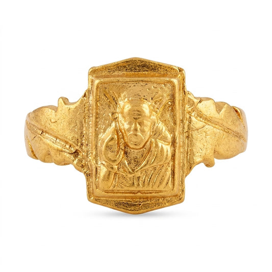 Sai Baba Gold Plated Ring for Men & Women | Religious Designer Ring