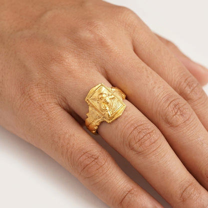 Sai Baba Gold Plated Ring for Men & Women | Religious Designer Ring