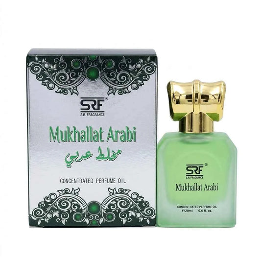 SRF Mukhallat Arabi Concentrated Perfume Oil 20ml, Long Lasting Attar for Men & Women, Alcohol Free Arabic Fragrance - GEHNA OFFICIAL