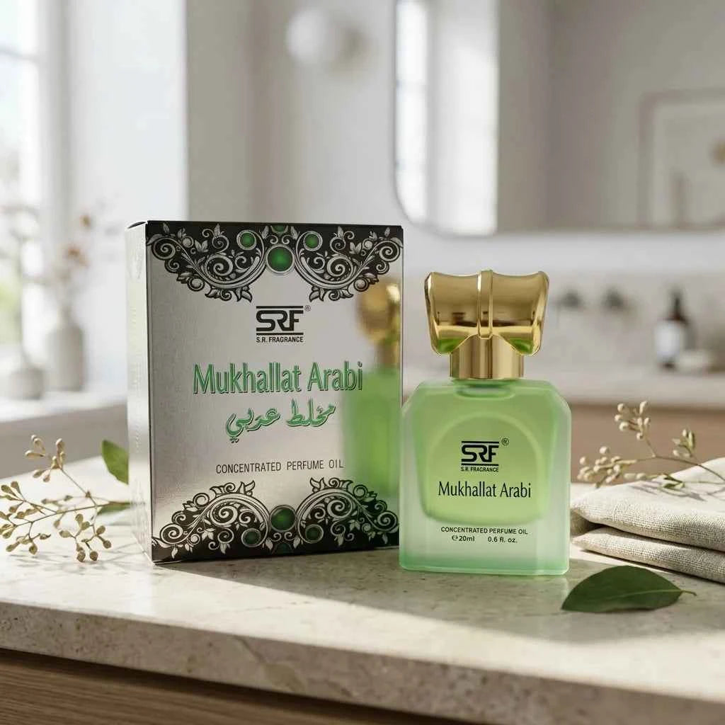 srf mukhallat arabi concentrated perfume oil 20ml, long lasting attar for men & women, alcohol free arabic fragrance
